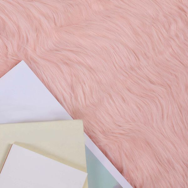 vidaXL Tapis en fausse Tafalla Rose &Oslash; 200 cm Polyester