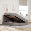 vidaXL Lit avec rangement et LED avec matelas Taupe 140 x 200 cm tissu