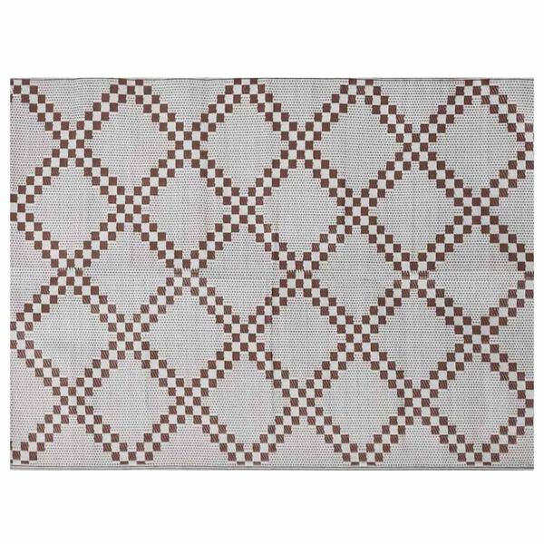 vidaXL Tapis d'extérieur ARAKIL Marron et blanc 300 x 400 cm PP
