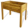 vidaXL Lit sur&eacute;lev&eacute; de jardin Bois massif d'acacia