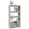 vidaXL Buffet haut sonoma gris 92x33x180 cm bois d'ingénierie