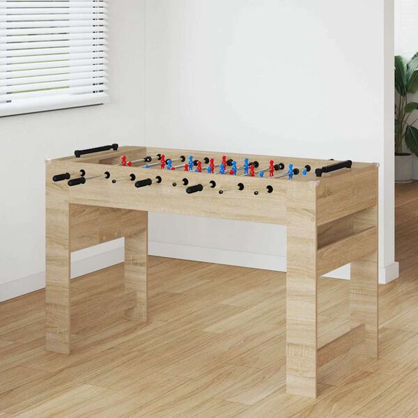 vidaXL Table de Foosball Ch&ecirc;ne Sonoma 125 x 60,5 x 80 cm