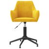 vidaXL Chaise pivotante de salle &agrave; manger Jaune moutarde Velours