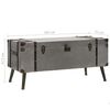 vidaXL Table basse MDF et aluminium 102x51x47,5 cm