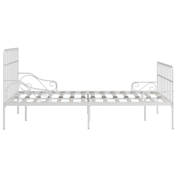 vidaXL Cadre de lit sans matelas avec sommier &agrave; lattes m&eacute;tal 120x200cm