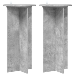 vidaXL Support de Plante 2 pc Gris b&eacute;ton 40 x 40 x 80 cm