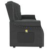vidaXL Fauteuil de massage inclinable 4places noir brillant similicuir