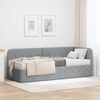 vidaXL Cadre de lit d'angle Gris clair 80 x 200 cm tissu