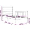 vidaXL Cadre de lit sans matelas noir 100x200 cm bois massif de pin
