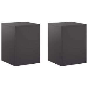 vidaXL Support de Plante 2 pcs Noir 30 x 30 x 40 cm Acier