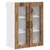 vidaXL Cabinet en verre mural PORTO Bois ancien 60 x 31 x 80 cm