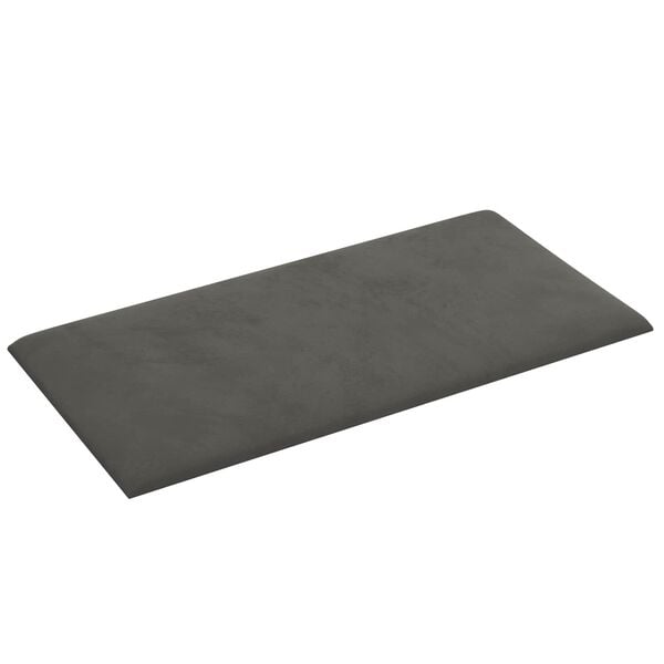 vidaXL T&ecirc;te de lit murale 12 pcs Gris fonc&eacute; 30 x 15 cm Velours