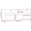 vidaXL Meuble TV mural avec lumières LED blanc 130x31x45 cm