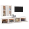 vidaXL Meubles TV 4 pcs Blanc Bois massif de pin