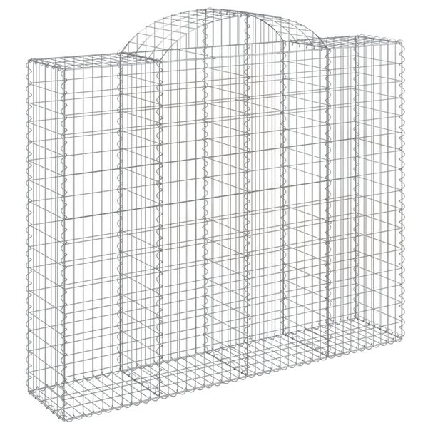 vidaXL Paniers à gabions arqués 14 pcs 200x50x160/180 cm Fer galvanisé