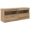 vidaXL Meuble TV mural 100 x 30 x 40 cm Ch&ecirc;ne artisanal