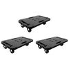 vidaXL Chariots de transport 3 pcs noir polypropyl&egrave;ne 300 kg