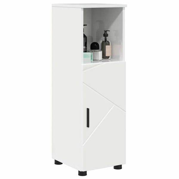 vidaXL Cabinet de salle de bain Blanc brillant 30 x 35 x 95 cm