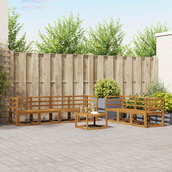 vidaXL Ensemble de canap&eacute;s d'ext&eacute;rieur 8 pcs Gris Naturel et Clair