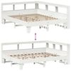vidaXL Lit biblioth&egrave;que sans matelas blanc 160x200 cm bois pin massif