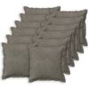 vidaXL Coussin avec oreiller HOUTEN 12 pc Gris clair Fl&oslash;jl