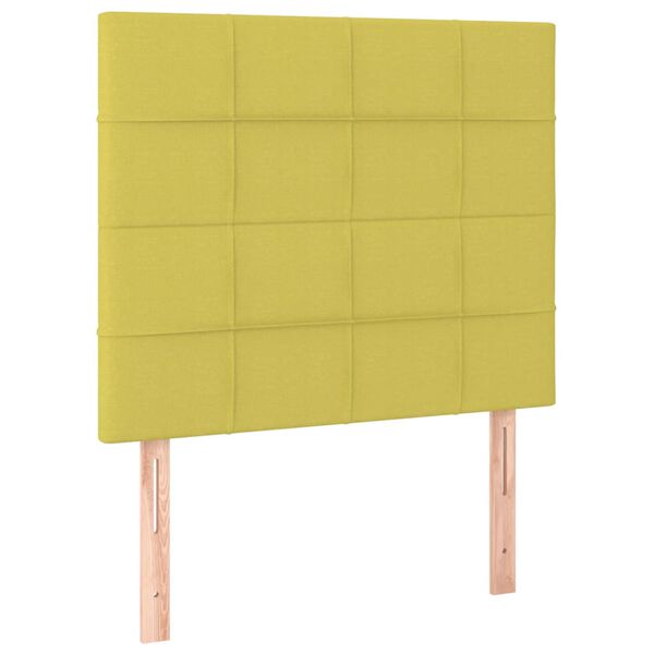 vidaXL T&ecirc;te de lit &agrave; LED Vert 80x5x118/128 cm Tissu
