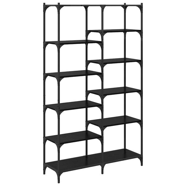 vidaXL &Eacute;tag&egrave;re Ch&ecirc;ne noir 100 x 32 x 170 cm Bois d'ing&eacute;nierie