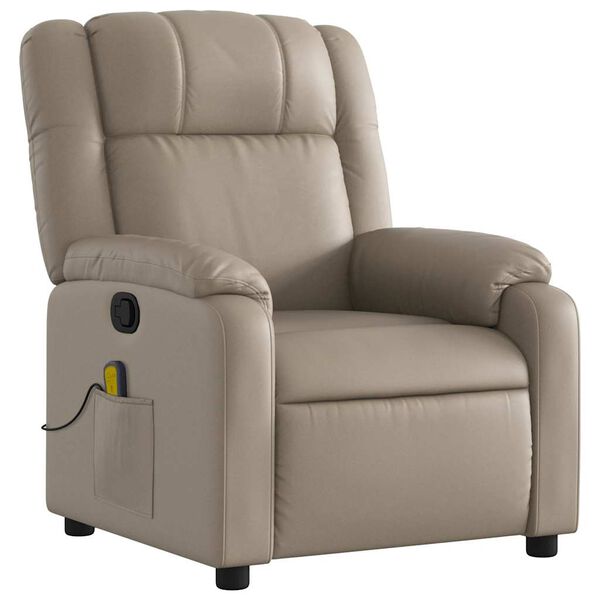vidaXL Fauteuil de massage inclinable Cappuccino Similicuir