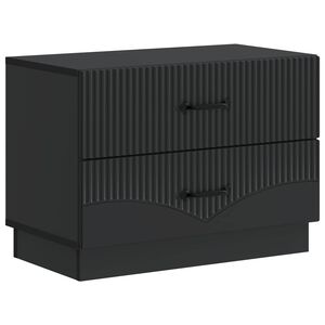 vidaXL Cabinet de chevet Noir 62 x 34,5 x 44,5 cm Bois d'ing&eacute;nierie