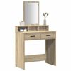 vidaXL Table de Toilette avec tiroir Ch&ecirc;ne Sonoma 79 x 41 x 140 cm