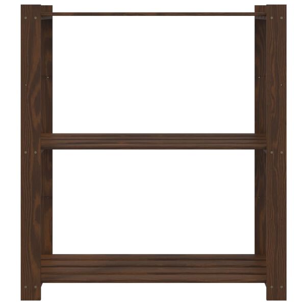 vidaXL Support de rangement à 3 niveaux marron 80x38x90 cm bois de pin