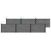 vidaXL Panneau de cl&ocirc;ture 6 pcs WPC et Aluminium Gris