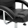 vidaXL Fauteuil inclinable avec repose-pied Noir Similicuir