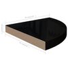 vidaXL &Eacute;tag&egrave;res d'angle flottantes 2pcs noir brillant 35x35x3,8 cm MDF