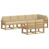vidaXL Ensemble de canap&eacute;s d'ext&eacute;rieur 8 pcs Blanc et Beige Polyester