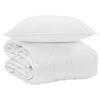 vidaXL Duvet d'&eacute;t&eacute; simple avec oreiller 2 pi&egrave;ces Blanc Microfibre