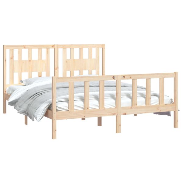 vidaXL Cadre de lit sans matelas bois massif de pin 150x200 cm