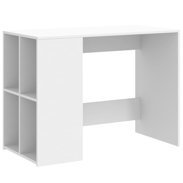 vidaXL Bureau blanc 102x50x75 cm bois d'ing&eacute;nierie