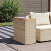 vidaXL Table d'appoint de jardin dessus en bois beige 58x27,5x55 cm