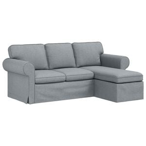 vidaXL Canap&eacute; Gris clair 195 x 138 x 80 cm tissu
