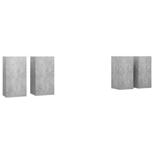 vidaXL Meubles TV 4 pcs Gris b&eacute;ton 30,5x30x60 cm Bois d'ing&eacute;nierie