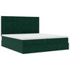 VidaXL Cadre de lit ottoman avec matelas vert fonc&eacute; 180x200cm velours