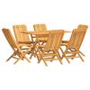 vidaXL Ensemble &agrave; manger de jardin 7 pcs Bois de teck solide