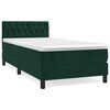 vidaXL Sommier &agrave; lattes de lit avec matelas Vert fonc&eacute; 90x190 cm