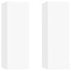 vidaXL Meubles TV 2 pcs Blanc 30,5x30x90 cm Bois d&rsquo;ing&eacute;nierie