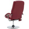 vidaXL Fauteuil de massage avec repose-pieds rouge bordeaux similicuir