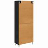 vidaXL Haut Armoire Ch&ecirc;ne noir 69,5 x 34 x 180 cm Bois d'ing&eacute;nierie