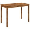 vidaXL Table de d&icirc;ner de jardin Naturel 108,5 x 55 x 75 cm
