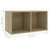 vidaXL Meubles TV 4 pcs Chêne sonoma 72x35x36,5 cm Bois d'ingénierie