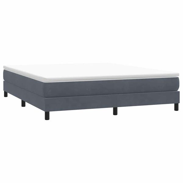 vidaXL Sommier à lattes de lit sans matelas gris foncé 180x220 cm